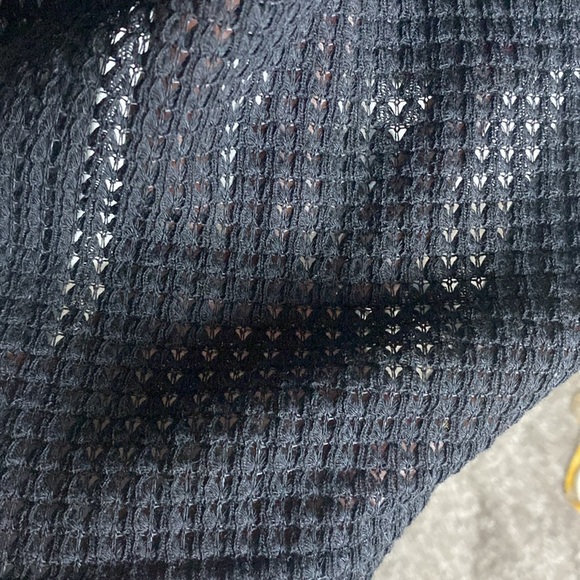 SHEIN Women’s Waffle Knit Black V-Neck Hooded Cover Up Sz XL NWOT - Picture 5 of 6